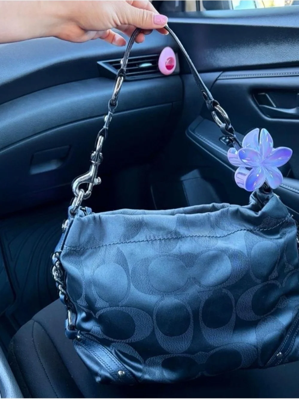 Coach signature Brooke blue mid sized bag